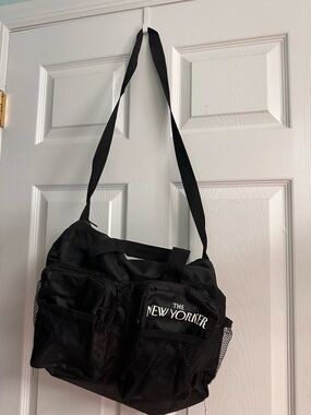Black Messenger Bag - Compact Shoulder Bag - the New Yorker magazine